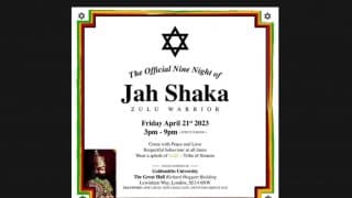 The Official Nine Night Of Jah Shaka - Tribute To Jah Shaka Zulu Warrior